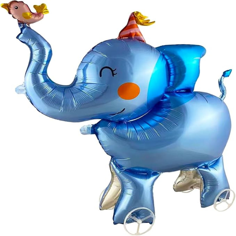 WALKING ANIMAL BALLOON WITH WHEEL ELEPHANT BLUE - LAST BALLOON BEIRUT VERDUN
