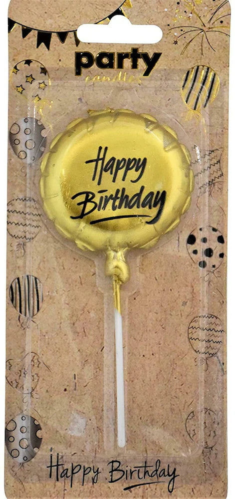 Round Birthday Party Cake Candle Topper